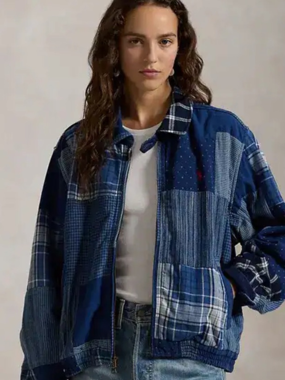 Polo Ralph Lauren linen cotton patchwork jacket